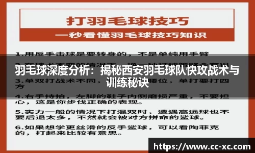 羽毛球深度分析：揭秘西安羽毛球队快攻战术与训练秘诀